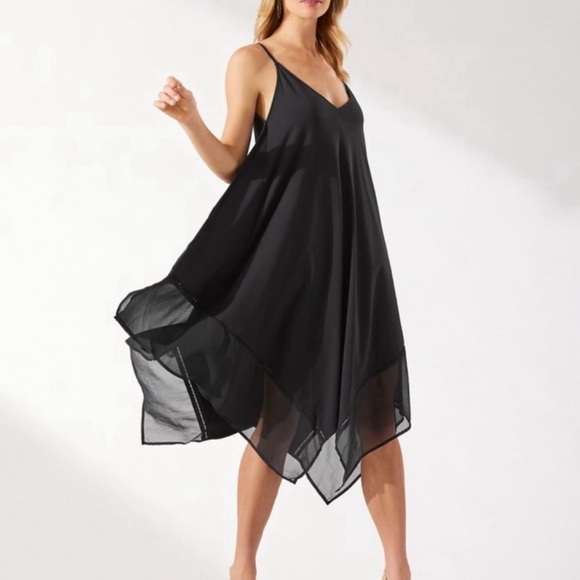 Tommy Bahama Cotton Modal Scarf Black Sleeveless Dress SZ L/XL NWT - Picture 2 of 8